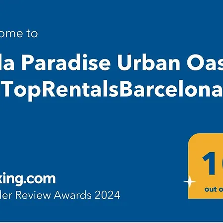 Paradise, Urban Oasis By -toprentalsbarcelona- *